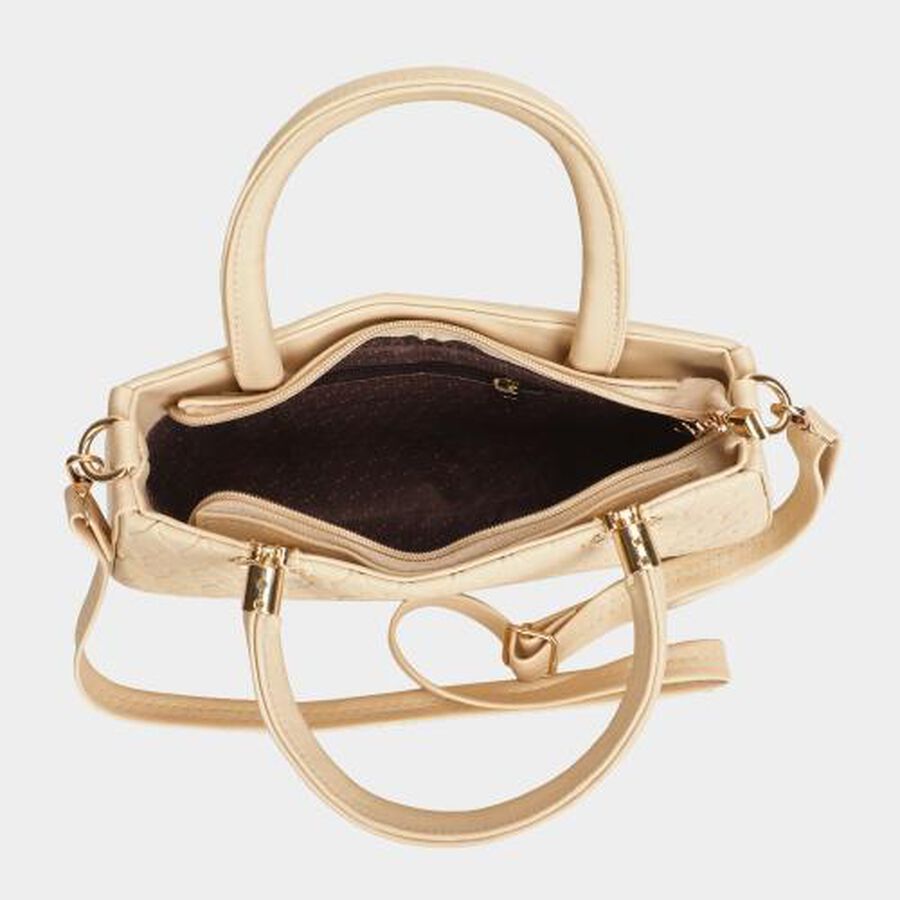 Women's Beige Polyurethane Sling Bag, , large image number null
