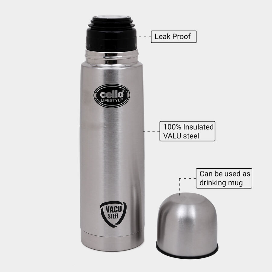 Stainless Steel Insulated Water Bottle With Bag - 500 ml, , large image number null
