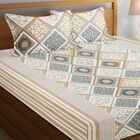 Light Grey Cotton Double Bedsheet With Pillow Cover, , small image number null