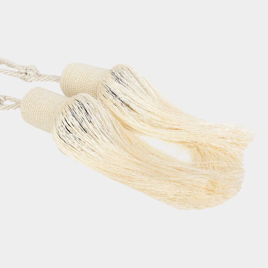 Cream Microfiber Tieback Rope, , large image number null