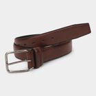 Men's Brown Pu Formal Belt, , small