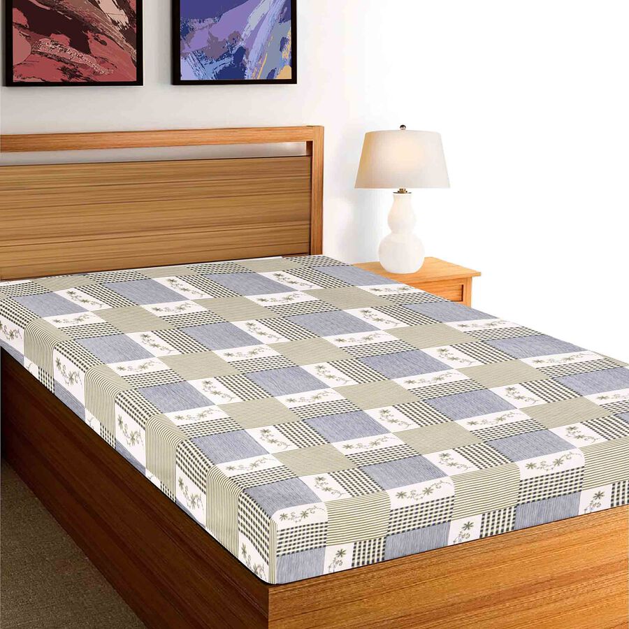 Grey Microfiber Single Bedsheet, , large image number null