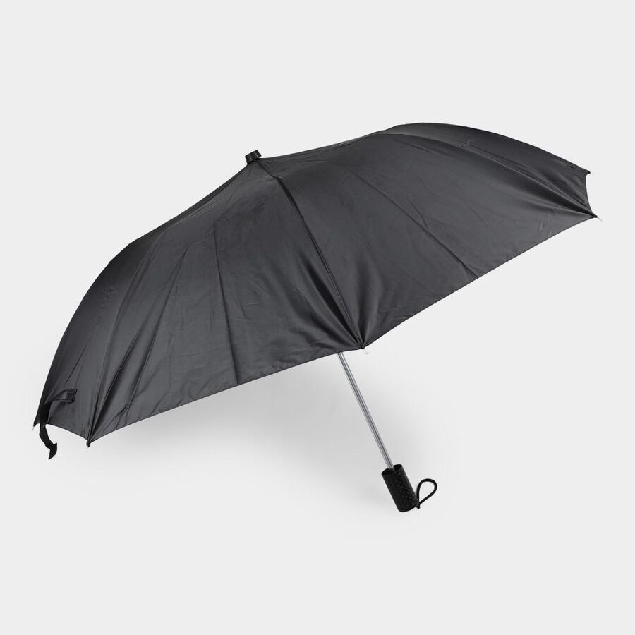 Black Polyester Men's Umbrella, , large
