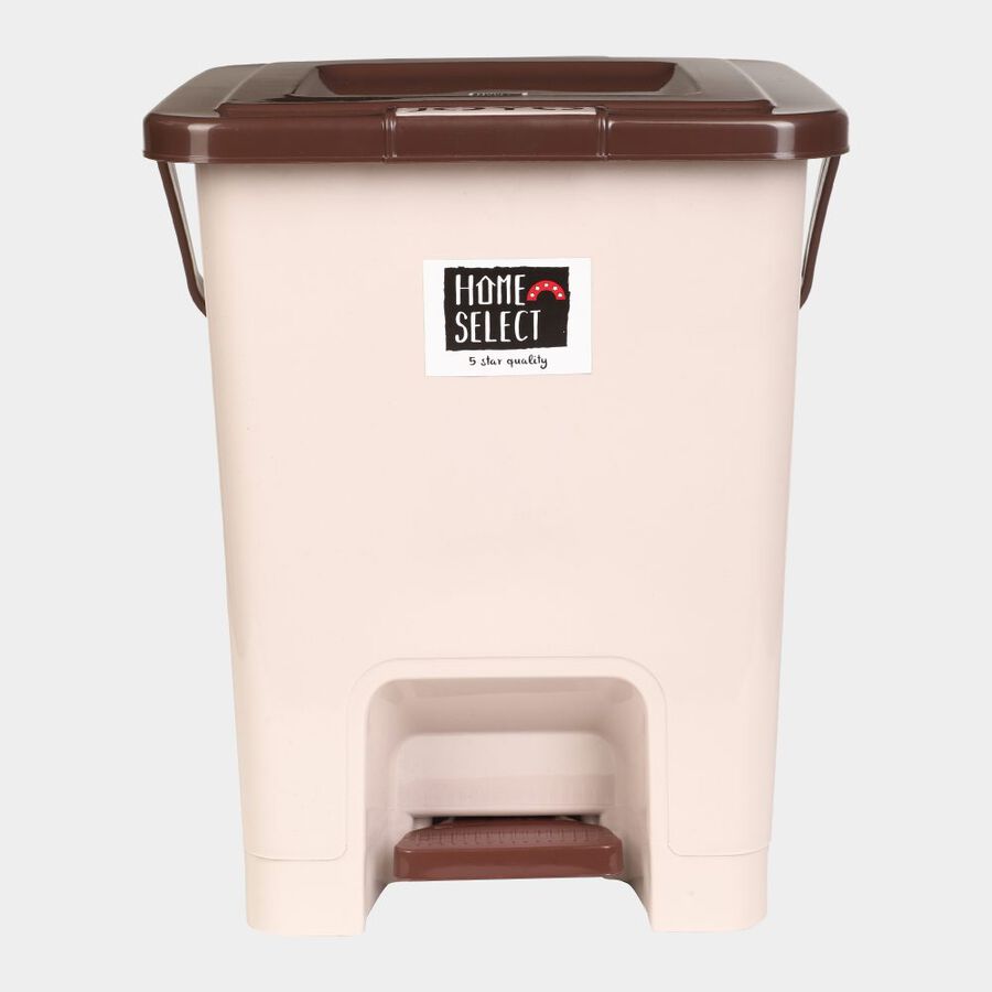 15L Brown Plastic Dustbin, , large image number null