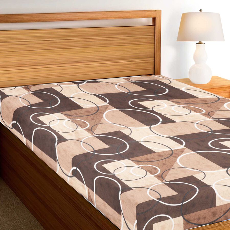Brown Microfiber Single Bedsheet, , large image number null