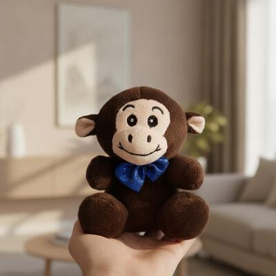 Kid's Cute Mini Monkey Plush Toy with Hanging String