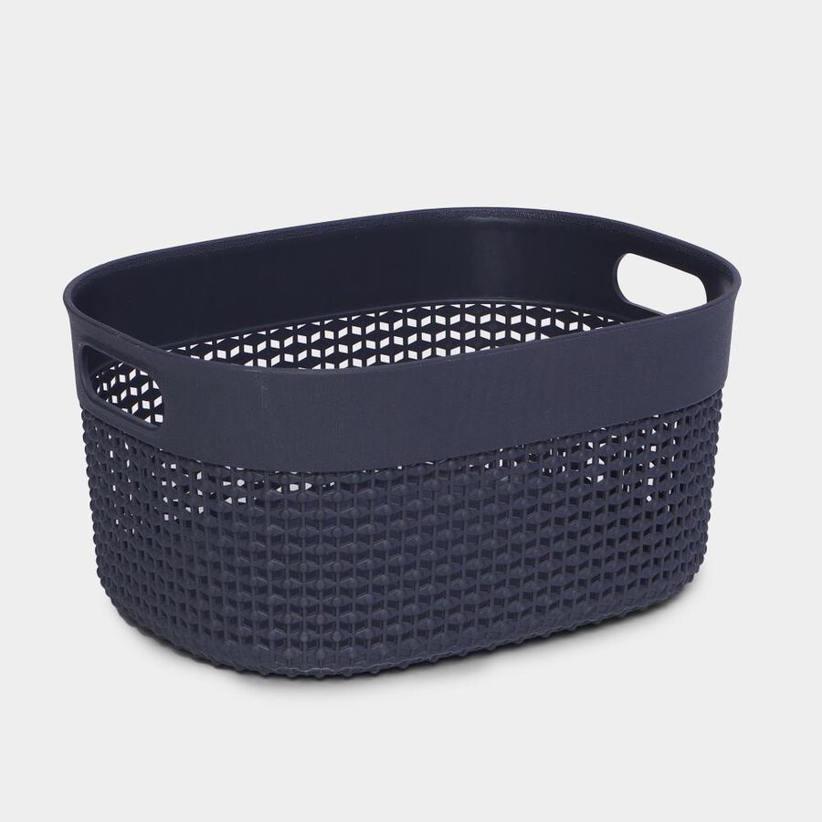 Grey Plastic Basket, , large