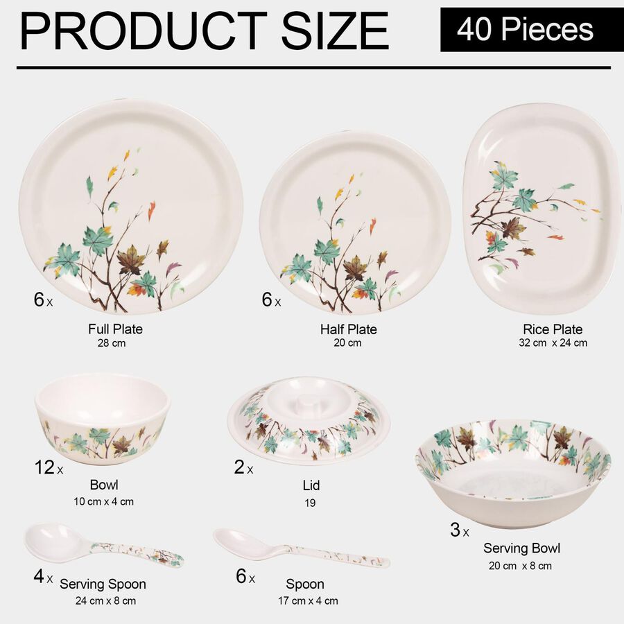 Melamine Dinner Set 40 Pcs, , large image number null