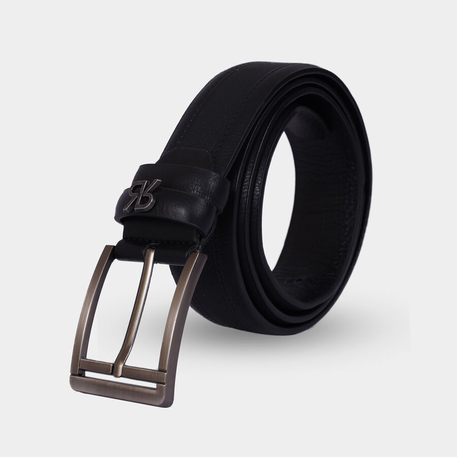 Men Casual Black Belt (40 in.), , large image number null