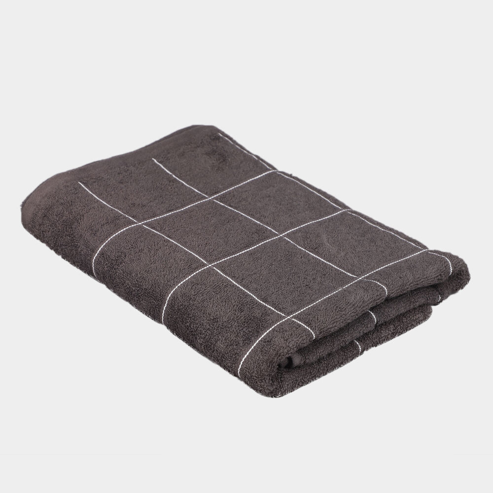 Home Beautiful                         360 GSM Grey Cotton Bath Towel