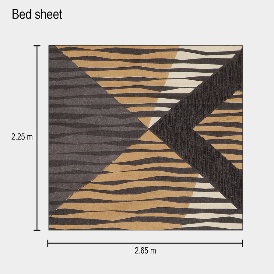 120 GSM Grey Microfiber Double Bedsheet, , large image number null