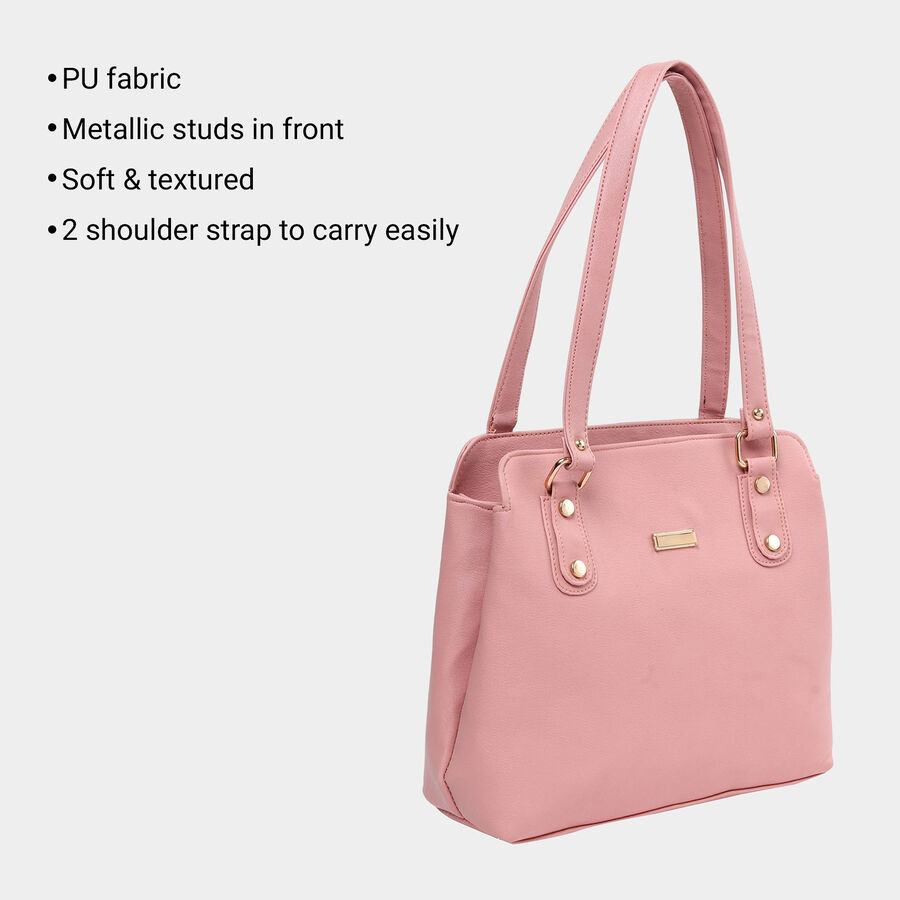 Women Solid Peach Handbag, , large image number null