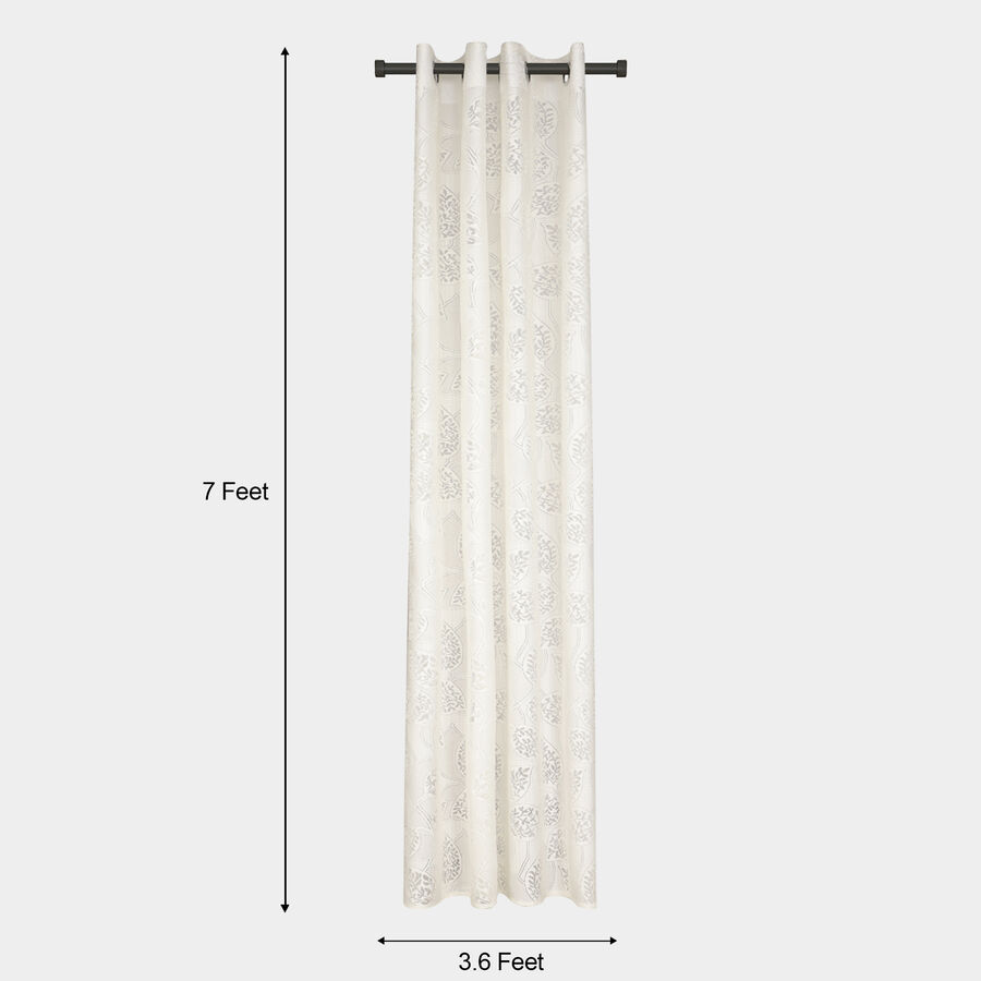 7ft. Cream Microfiber Door Curtain, , large image number null