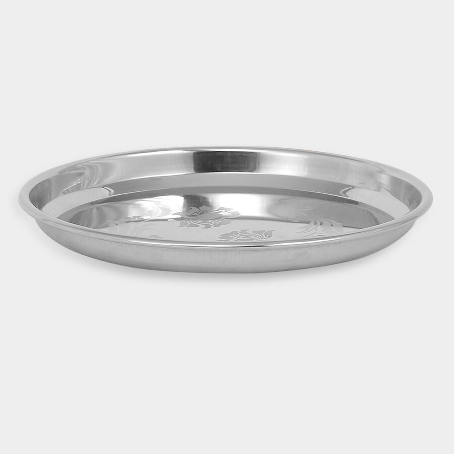 Stainless Steel Half Plate (Thali) - 17.5cm, , large image number null