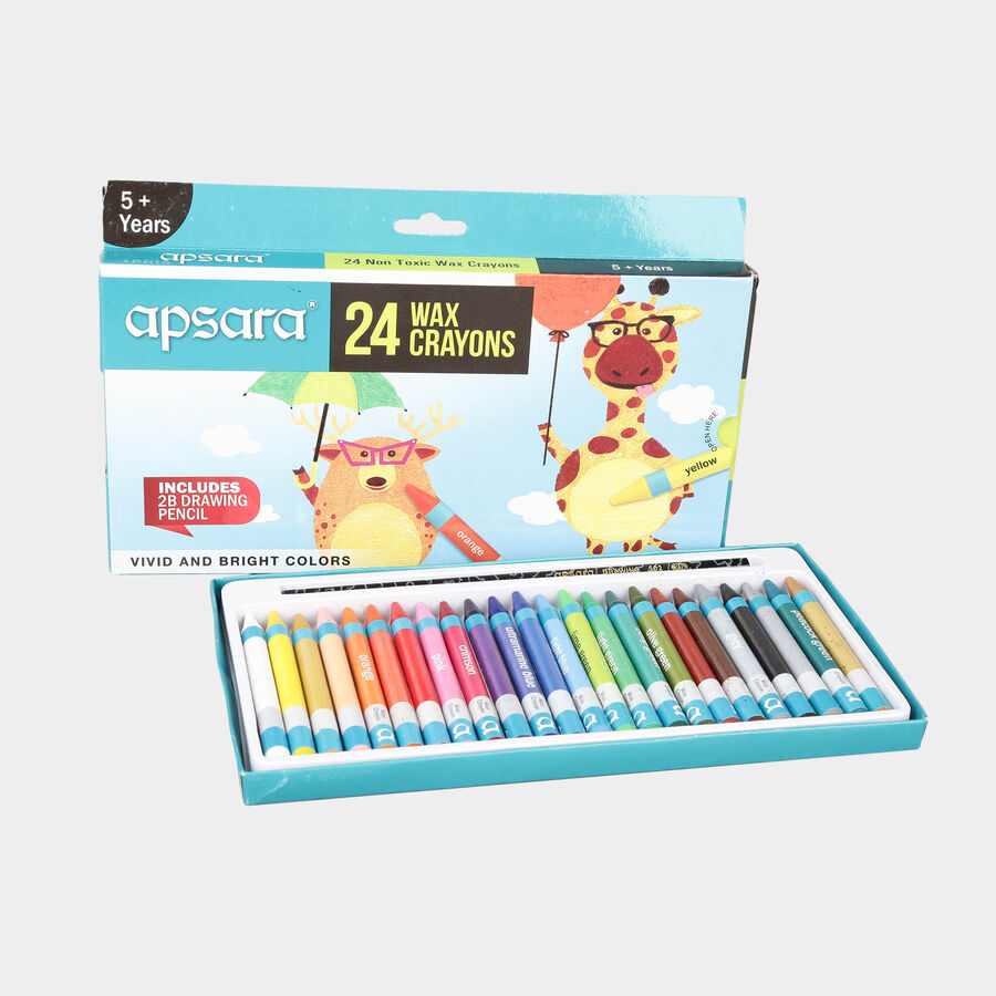 Wax Crayons - Colour/Design May Vary, , large image number null