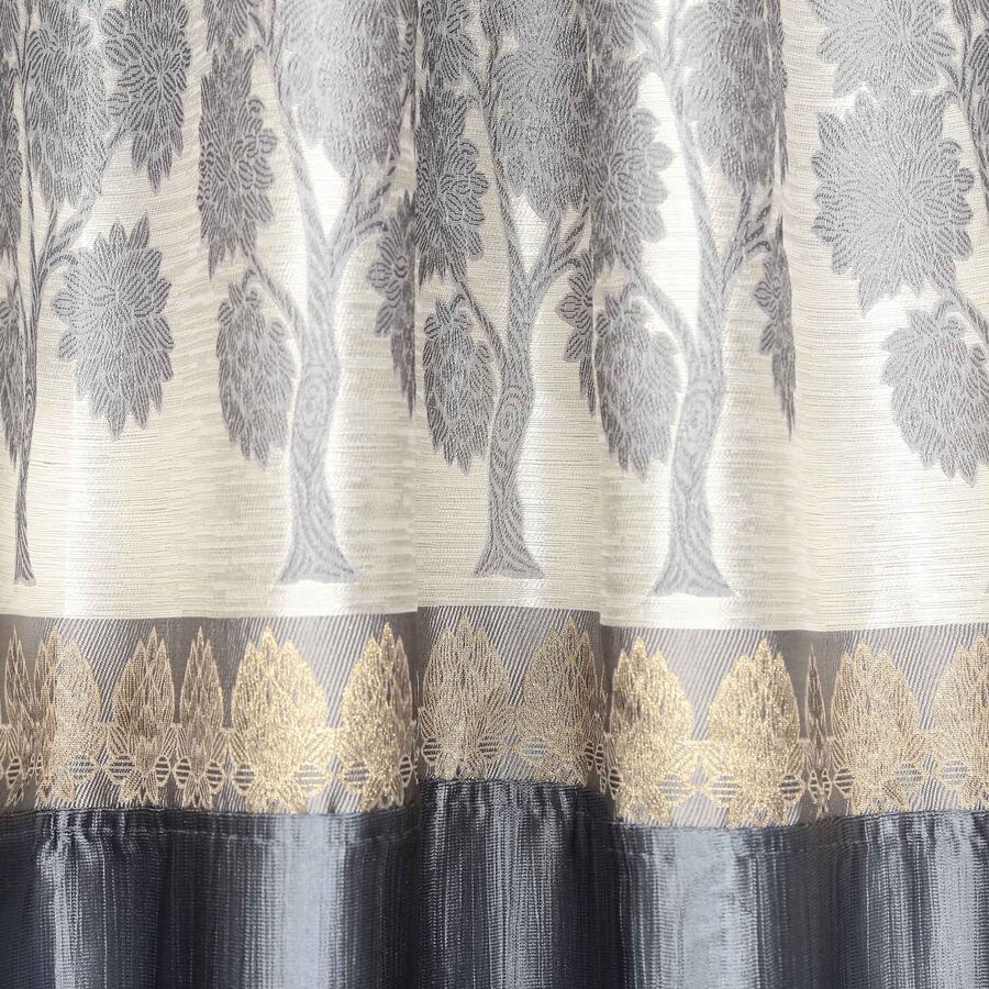 5ft. Grey Window Curtain, , large image number null