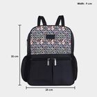 Women's Black Polyurethane Backpack, , small image number null