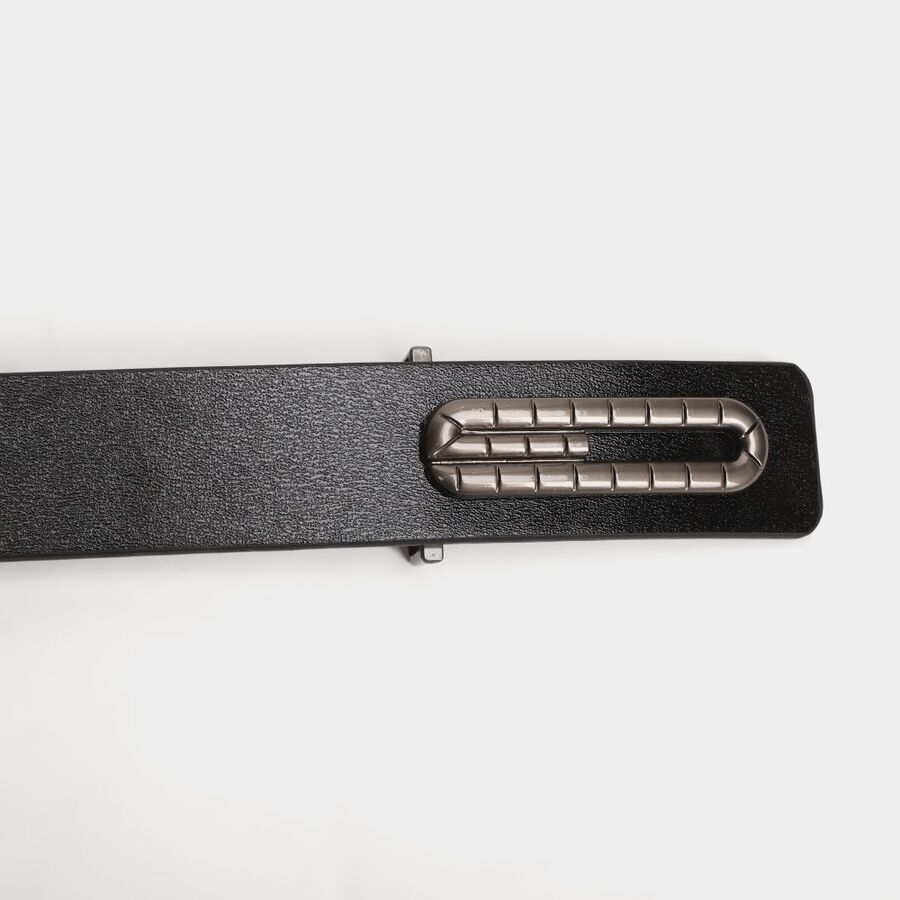 Men's Black Polyurethane Formal Belt, , large image number null