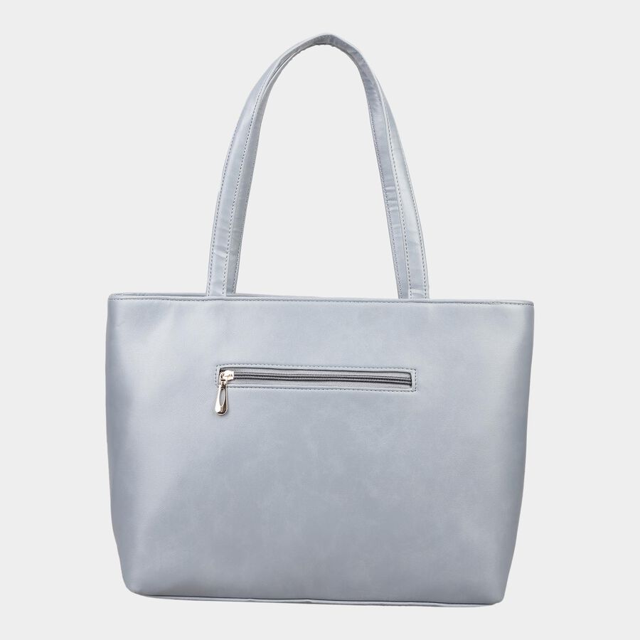 Women's Blue Polyurethane Tote Bag, , large image number null