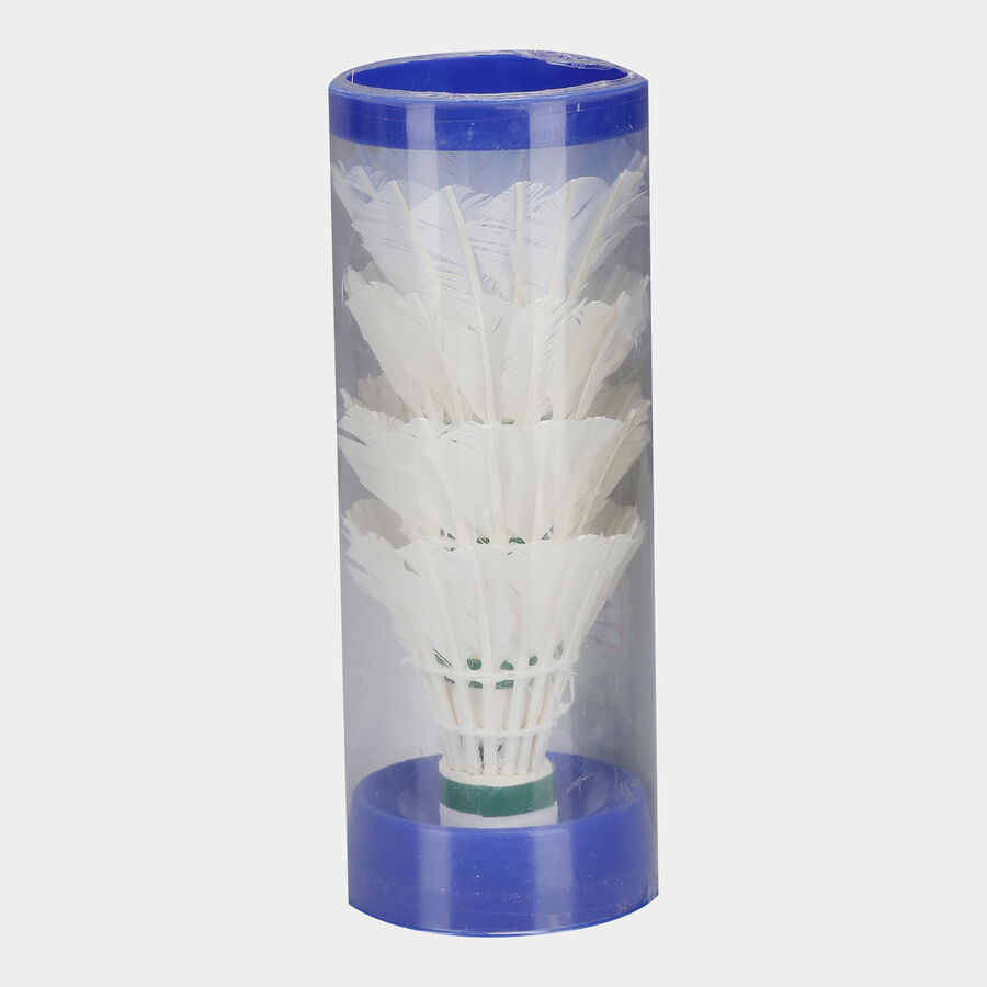 Feather White Shuttlecock 4 Pcs., , large image number null