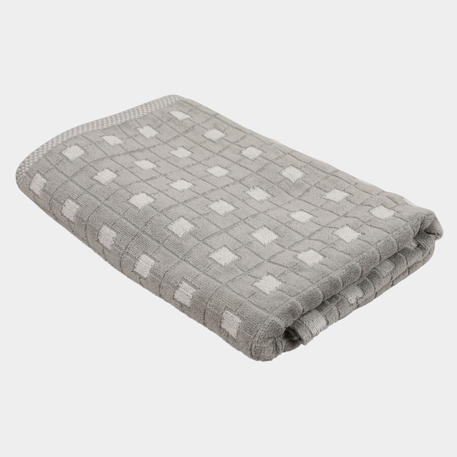 Grey Cotton Bath Towel, , large image number null