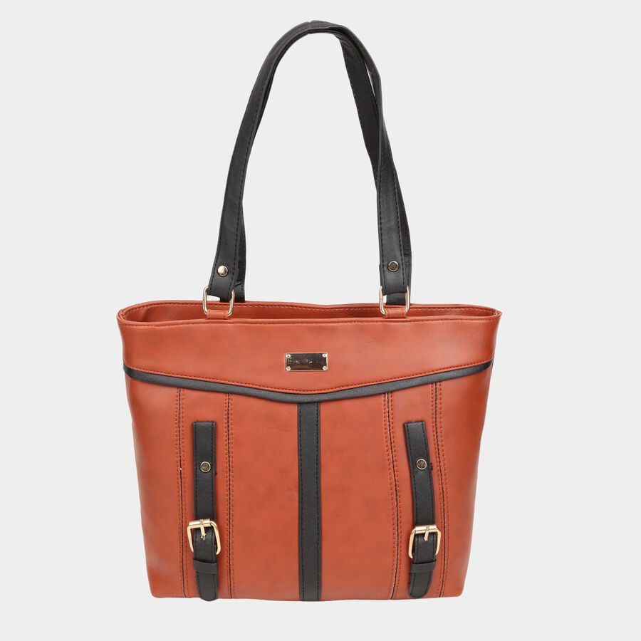 Women's Tan Polyurethane Hand Bag, , large image number null