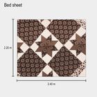 120 GSM Brown Microfiber Double Bedsheet With Pillow Cover, , small image number null