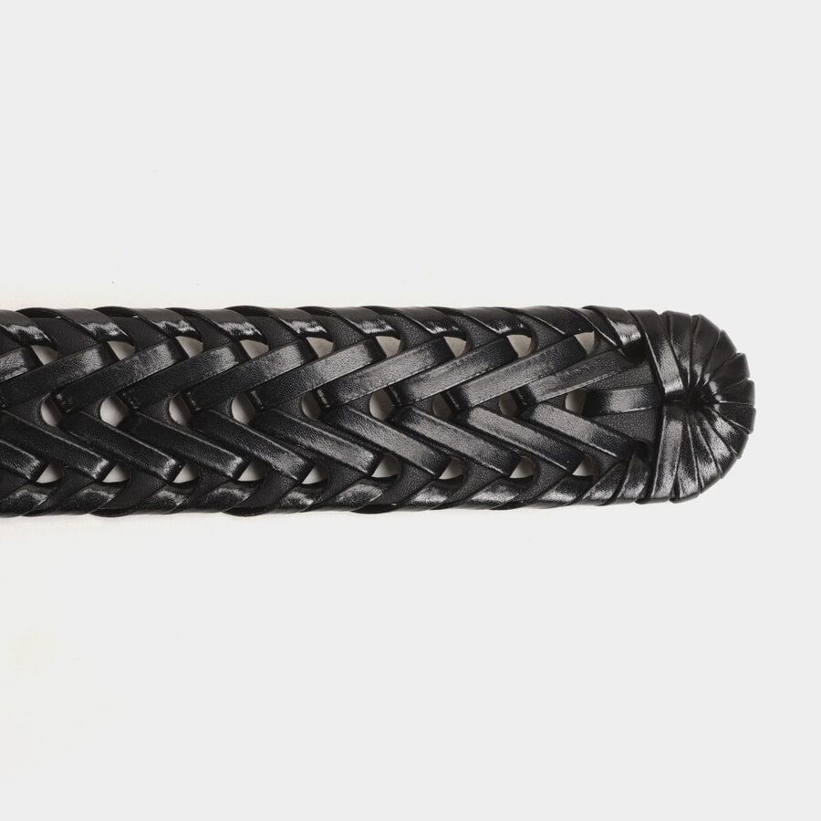 Men's Black Polyurethane Casual Belt, , large image number null