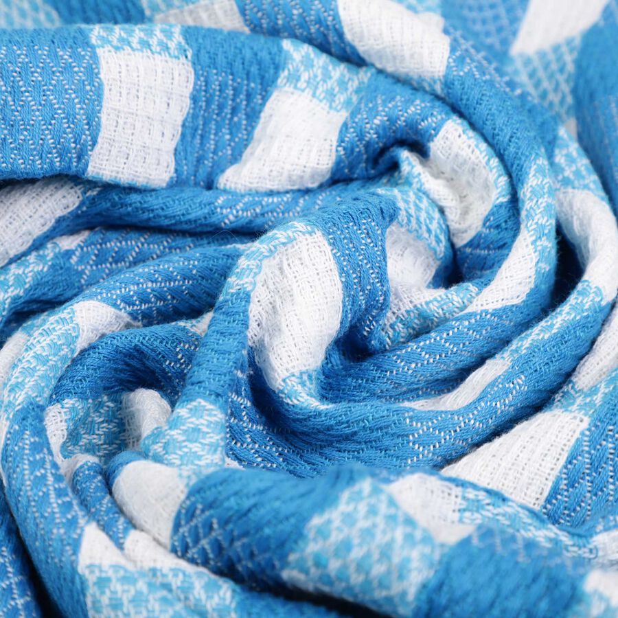 250 GSM Blue Cotton Blend Bath Towel, , large image number null