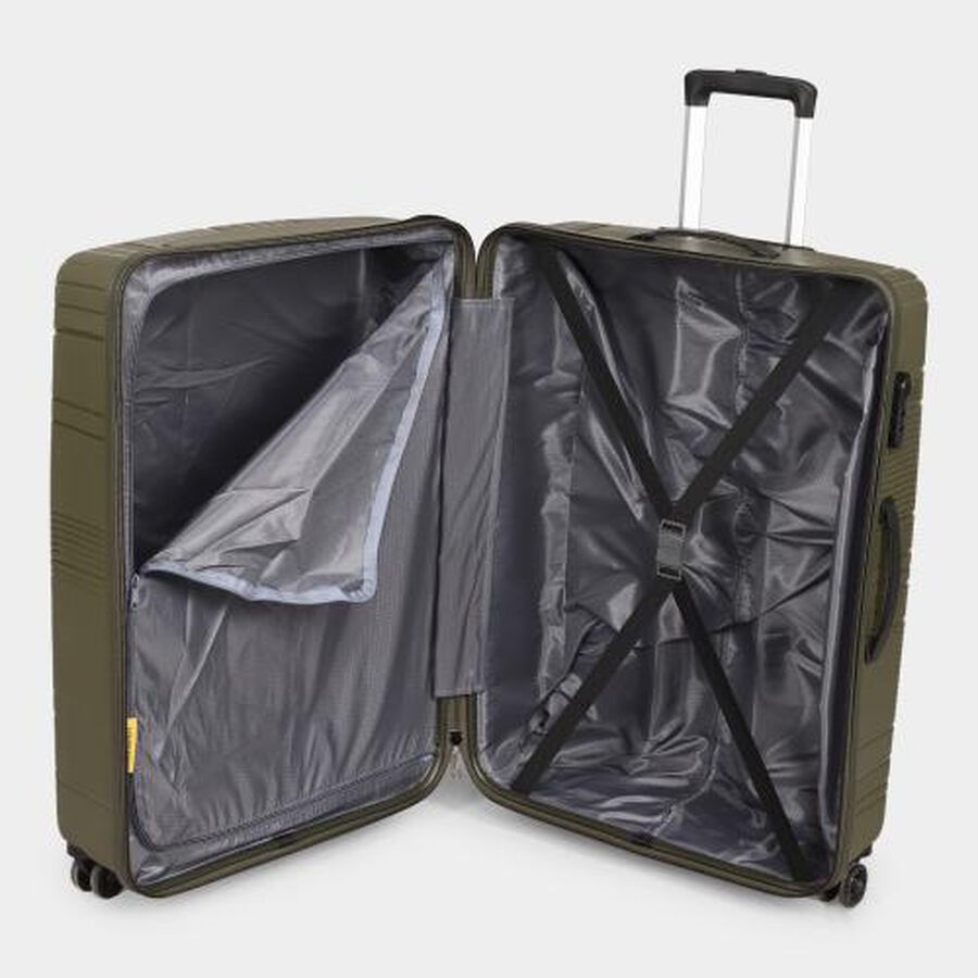 8-Wheel Green Polypropylene Hard Case Trolley, Small + Medium + Large, , large image number null