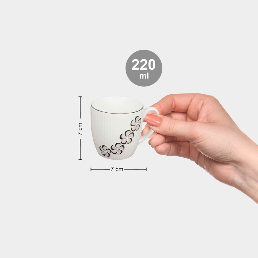 220 ml बोन चाइना कप, 6 का सेट, , large image number null