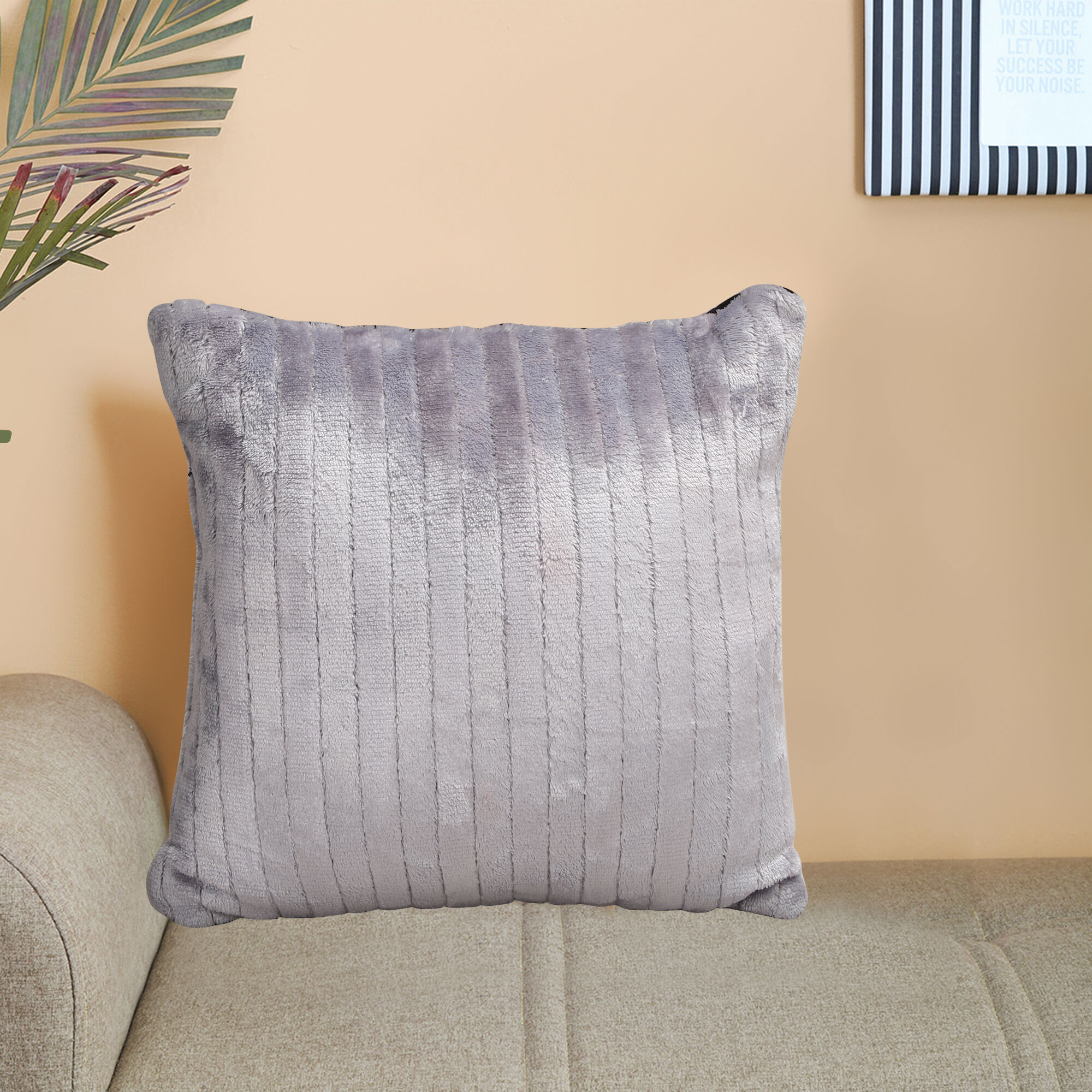 Grey Polyester Cushion