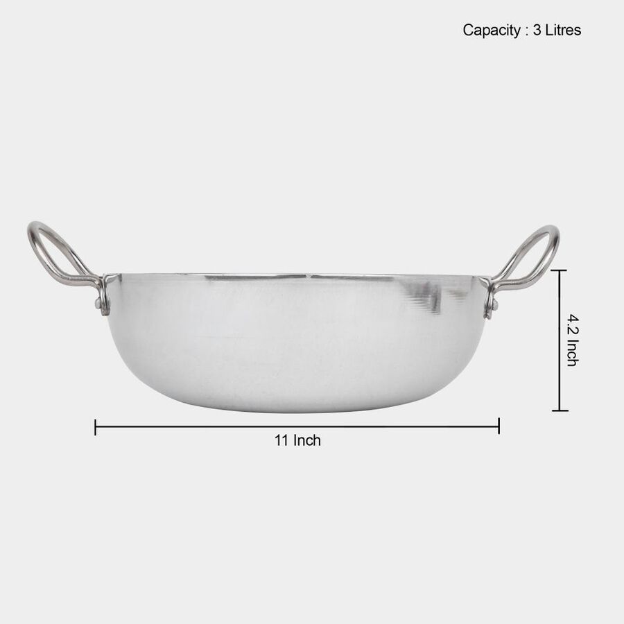 3 L Aluminum Kadhai, , large image number null