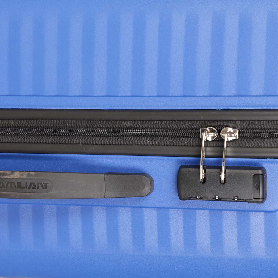 4-Wheel Blue Polypropylene Hard Case Trolley, Medium, , large image number null