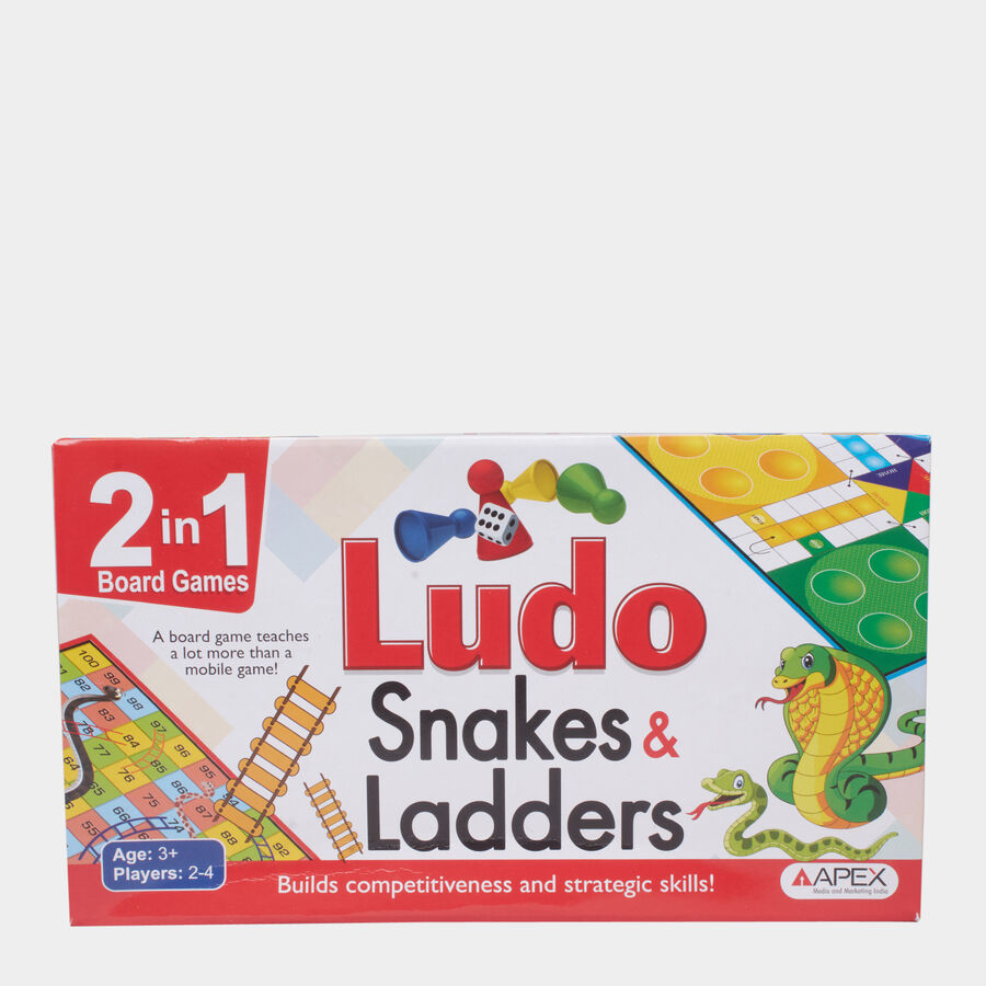 Ludo And Snakes & Ladders Board Game (16 Pcs.), , large image number null