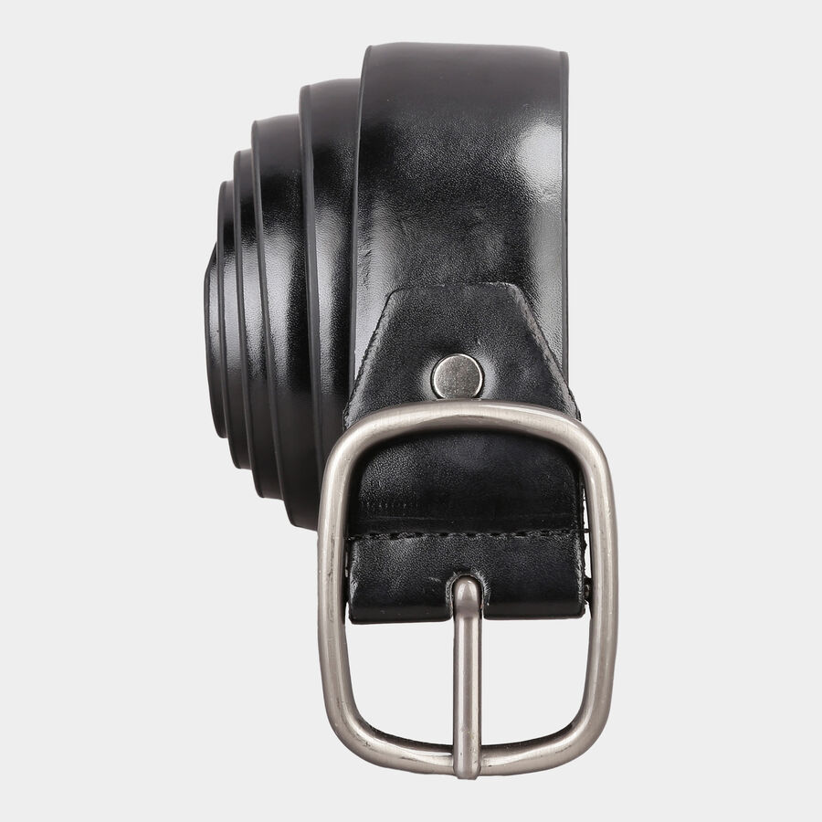 Men's Black Polyurethane Formal Belt, , large image number null