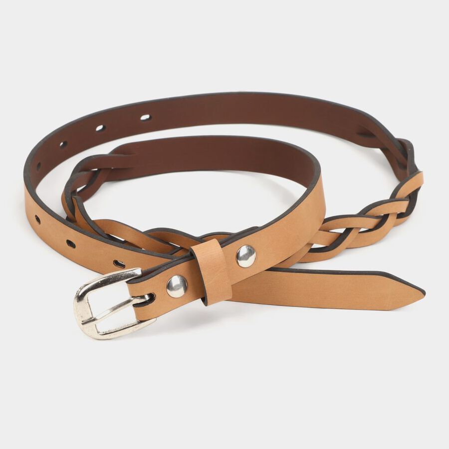 Women's Brown Polyurethane Belt, , large image number null
