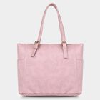 Women's Pink Polyurethane Tote Bag, , small image number null