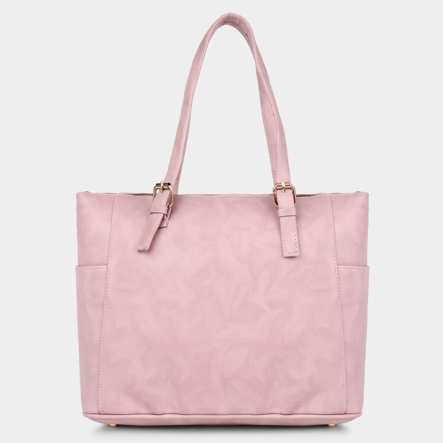 Women's Pink Polyurethane Tote Bag, , large image number null