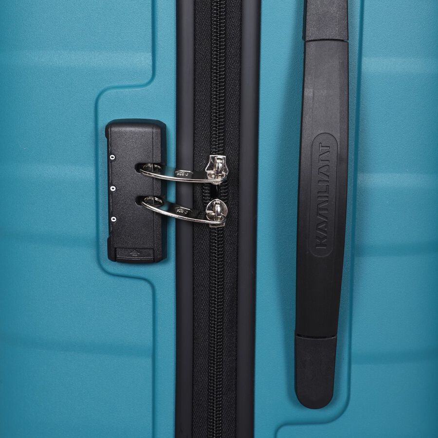 8-Wheel Blueish Green Polypropylene Hard Case Trolley, Medium, , large image number null