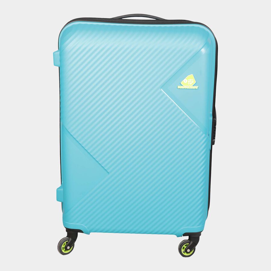 4-Wheel Blue Polypropylene Hard Case Trolley, Medium, , large image number null