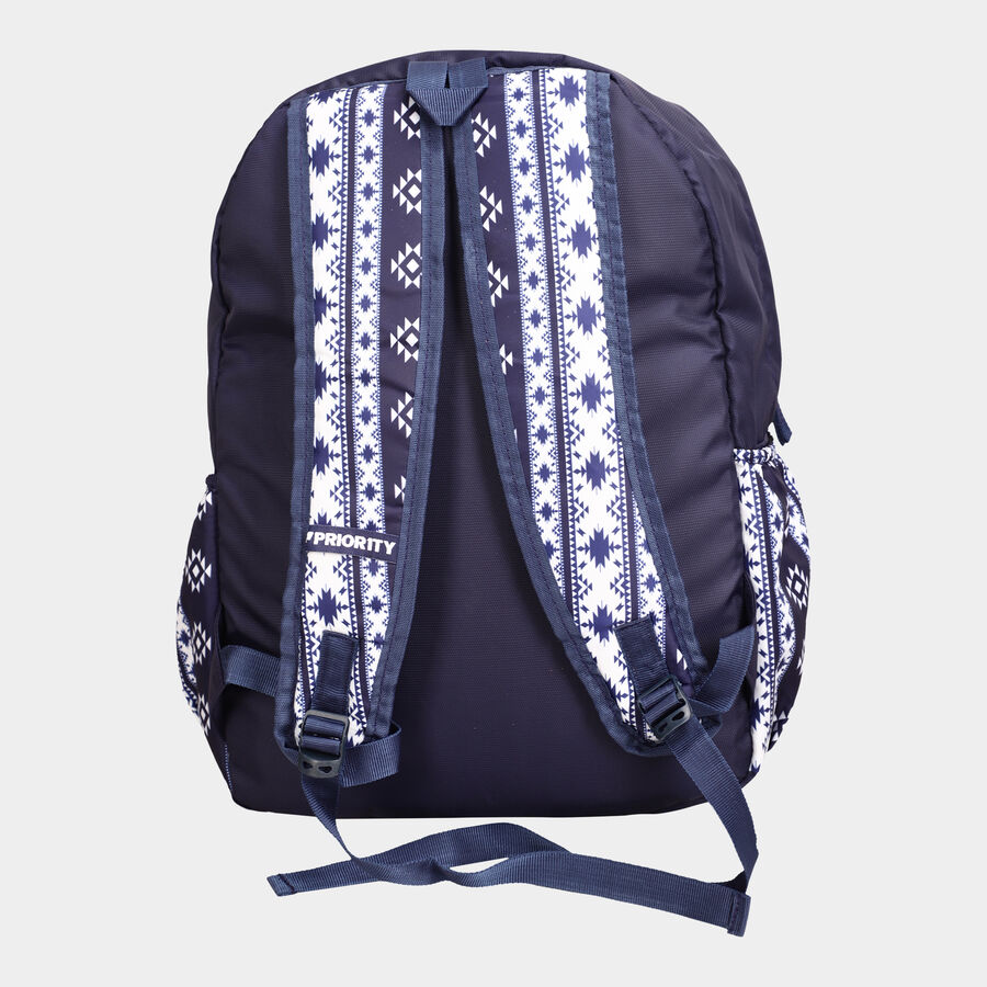 Women's Navy Blue Fabric Backpack, , large image number null