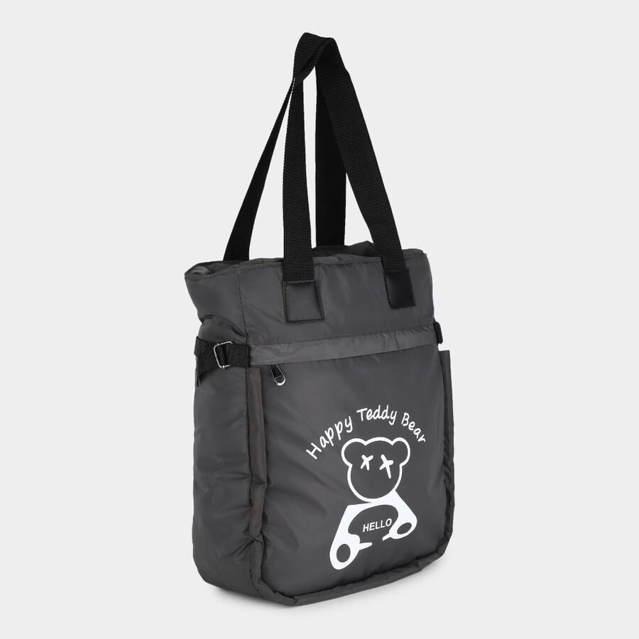 Black Fabric-Polyester Shopping Bag, , large