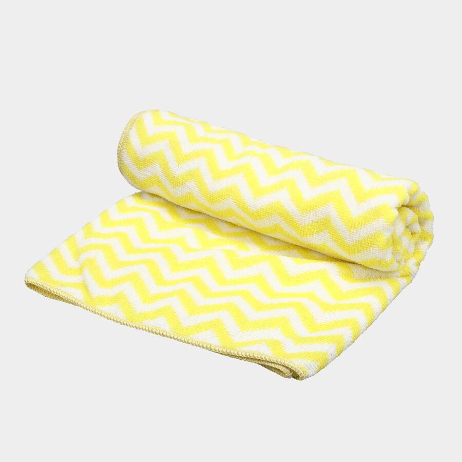 155 GSM Yellow Microfiber Bath Towel, , large image number null