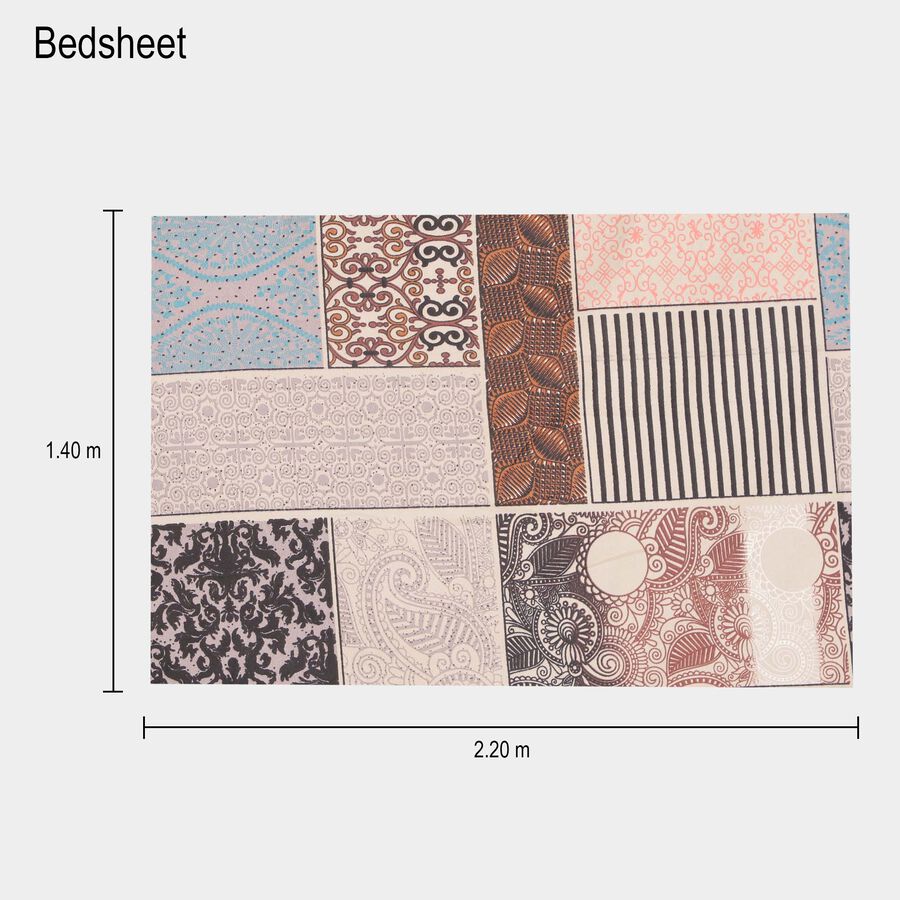 Grey Microfiber Single Bedsheet, , large image number null