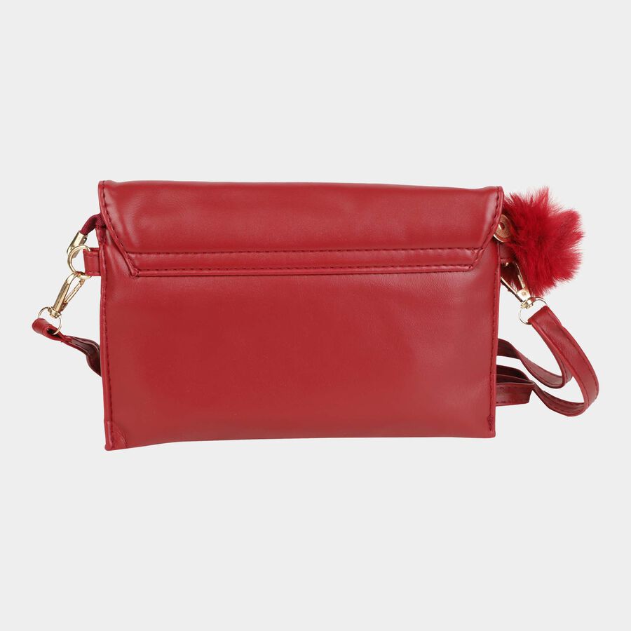 Women's Polyurethane Zipper Sling Bag, , large image number null