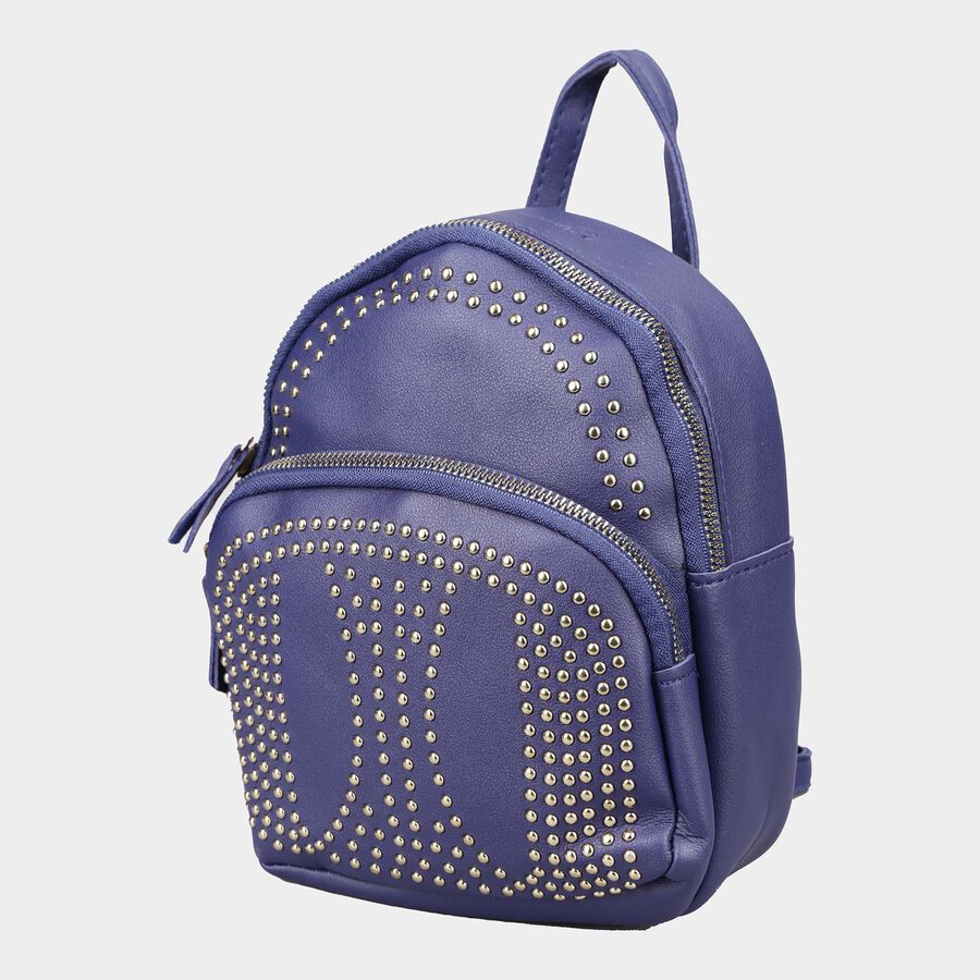 Kid's Blue Polyurethane Bag, , large image number null