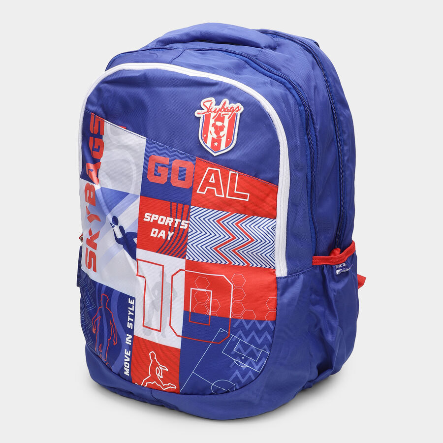 Blue Fabric Backpack, , large