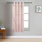 5ft. Bedroom Soft Dusty Pink Jacquard Eyelet Window Curtains, , small image number null