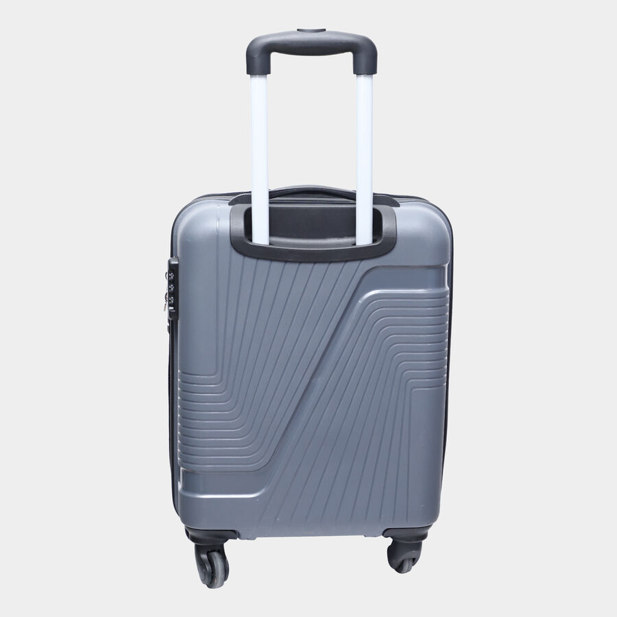 4-Wheel Grey Polypropylene Hard Case Trolley, Small, , large image number null